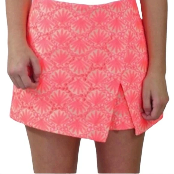 Lilly Pulitzer Marii Skort Seashell Lace Eyelet Size 00 in Excellent Condition - Picture 1 of 11